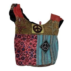 Himalayan Patchwork Peace Hobo Bag Hippie
